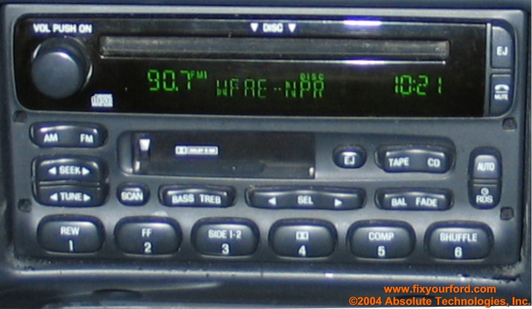 How to remove 2001 ford ranger radio